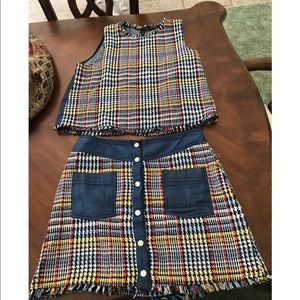 Zara 2 piece multicolor playsuit. Sz L.